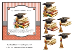 #2 Graduation celebration topper for 6x6 card