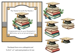 #3 Graduation celebration topper for 6x6 card 