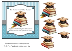 #4 Graduation celebration topper for 6x6 card