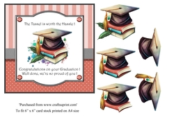 #5 Graduation celebration topper for 6x6 card 