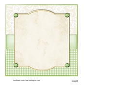 Insert for Yellow tulips and anemones in wooden box 7x7 card topper