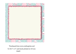 Deck the halls Christmas card insert for topper for 6x6 card