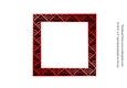 Insert for Art Deco male Christmas card topper for 6x6 card in red