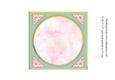 Pastel pink and white lillies in vase insert for topper for 6x6 card