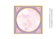 Pastel purple and white lillies in vase insert for topper for 6x6 card