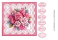 #1 Beautiful Pink floral card topper for 7x7 card