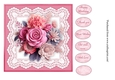 #2 Beautiful Pink floral card topper for 7x7 card