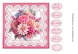 #3 Beautiful Pink floral card topper for 7x7 card