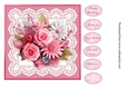 #4 Beautiful Pink floral card topper for 7x7 card