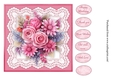 #5 Beautiful Pink floral card topper for 7x7 card