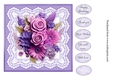 #1 Beautiful Purple floral card topper for 7x7 card