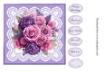 #2 Beautiful Purple floral card topper for 7x7 card