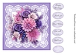 #5 Beautiful Purple floral card topper for 7x7 card