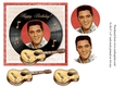 Elvis themed birthday card topper for 6 x 6 card