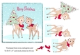 Cute bambi Christmas card topper for 6x6 card