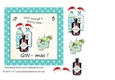 Gin themed Christmas card toppers 6x6