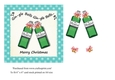 Gin themed Christmas card toppers 6x6