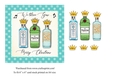 Gin themed Christmas card toppers 6x6