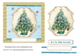 Vintage Christmas card Christmas tree Joy to the world topper for 6x6 card