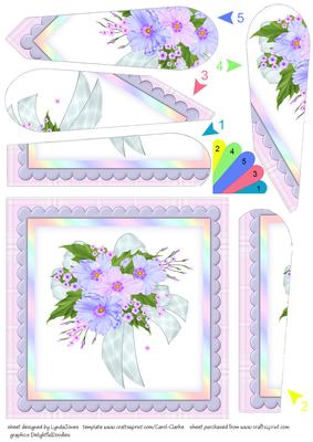 Pastel Corsage in a Scalloped Frame