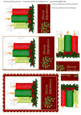 Framed Christmas Candles