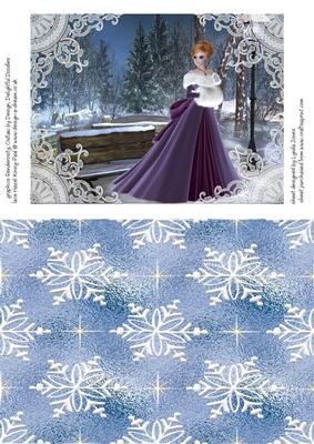 Winter Lady in Purple