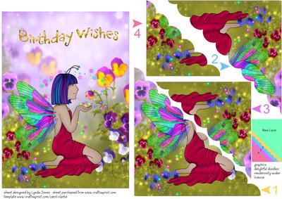 Fairy in the Pansies