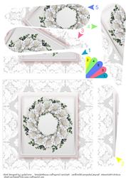 White Carnation Wreath Fan Pyramage