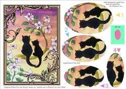 Two Cats Oval Pyramid