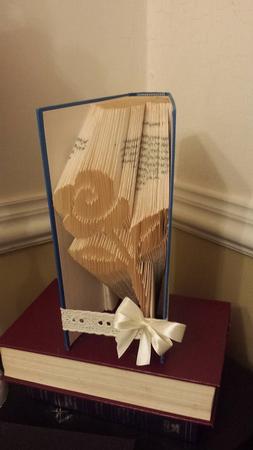 Book Folding Pattern for a Rose