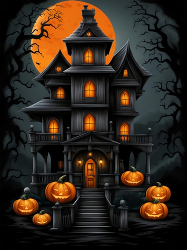 The Haunted House A4 Print