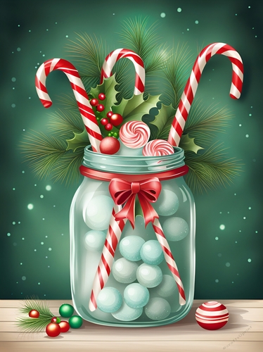 Jar of Christmas Candy A4
