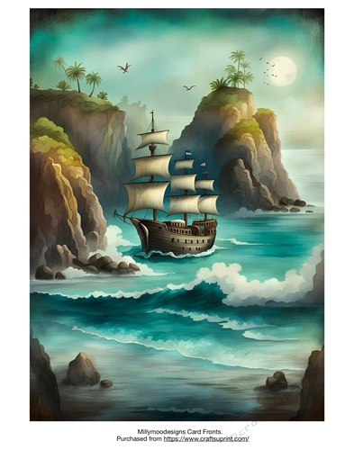 Smugglers Cove Card Fronts A4 A5 5x7