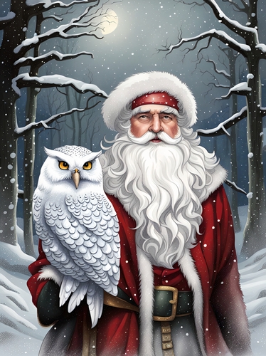 Santa and the Snowy Owl A4