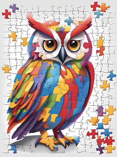 Autism Awareness Owl A4