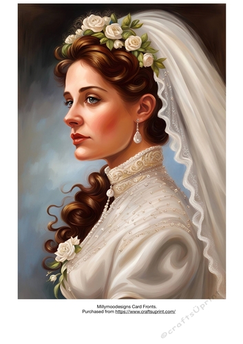 The Victorian Bride Card Fronts A4 A5 5x7