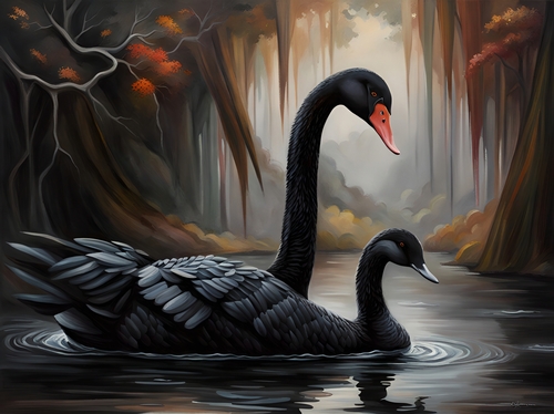 The Black Swans A4 Landscape