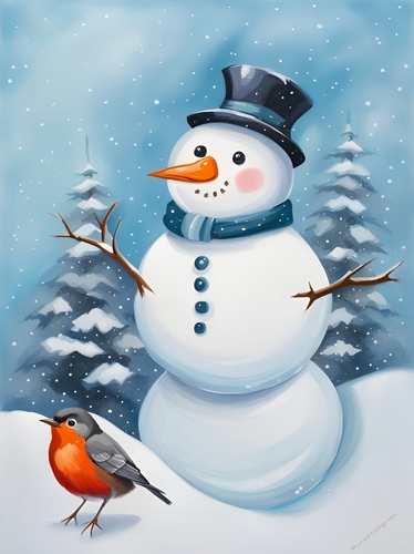 The Snowman and the Robin A4