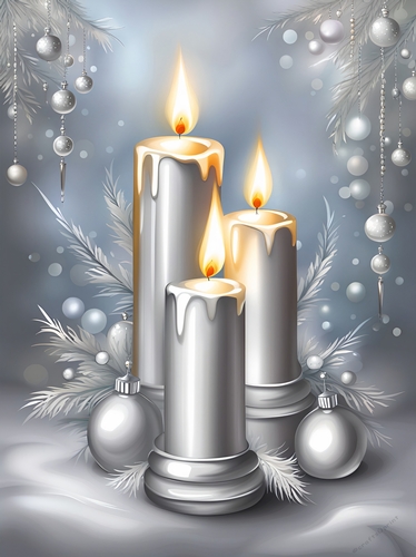 Christmas in Silver A4