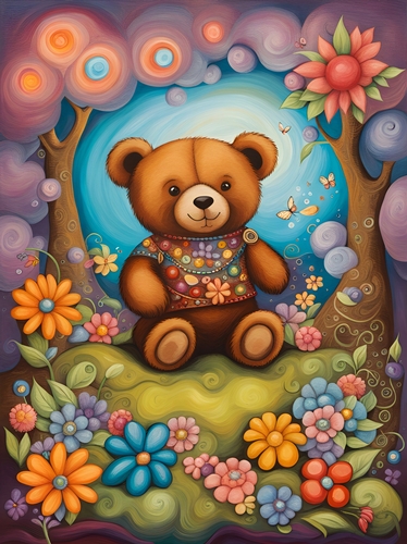 Its a Hippy Thing for Kids Teddy Bear A4