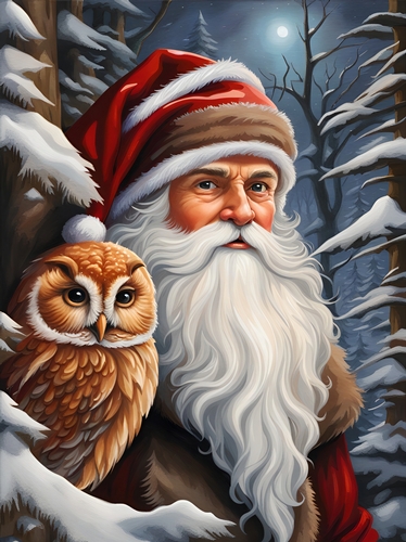 Santa and the Tawny Owl A4