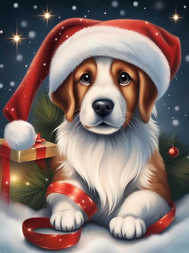 Doggy Christmas A4