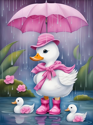 Tales of a Duck..Rainy Day at the Pond A4