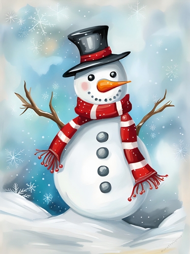 The Christmas Snowman A4