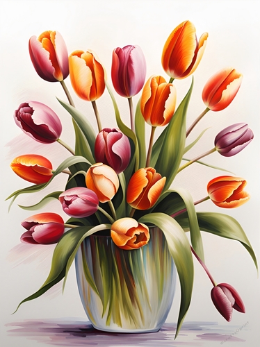 Vase of Tulips A4