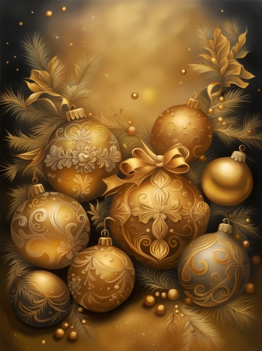 Gold Christmas A4