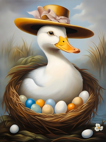 Tales of a Duck..Patiently Waiting A4 