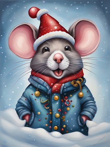 Christmas Mouse A4