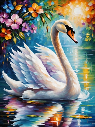The Magical World of A Swan A4