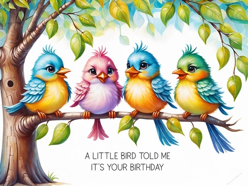 A Little Bird Told Me A4 Landscape